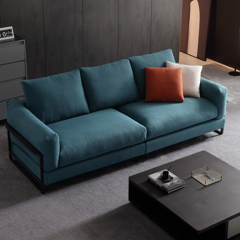 古诺现代简约科技布双扶手沙发B8093# 单位沙发